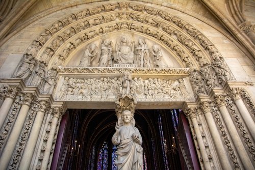 Chuch - Cathedral of La Sainte Chapelle in Paris France